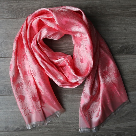 Pink Elephant Scarf - Picture 1 of 4